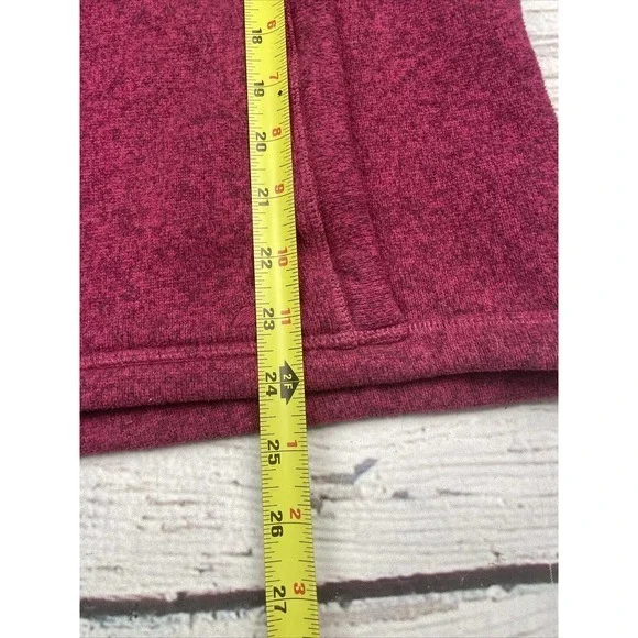 Koppen Hoodie Pullover Sherpa Sweater Fleece Marled Raspberry Womens XL Warm EUC - Picture 7 of 11